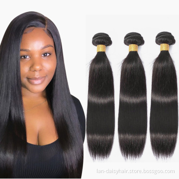 Lan-Daisy  India Straight Hair Bundles Human Hair Weft 6-26 Inches Remy Hair Extentions In Wholesale